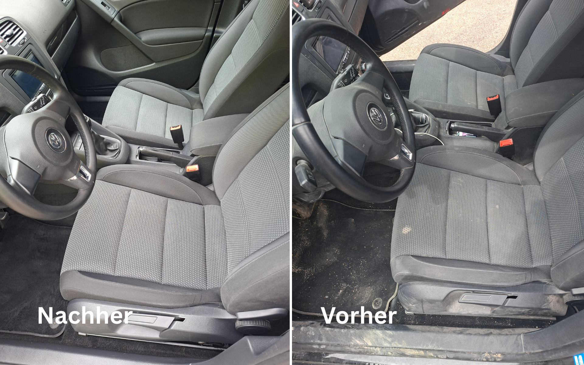 Innenraumaufbereitung Vorher Nachher